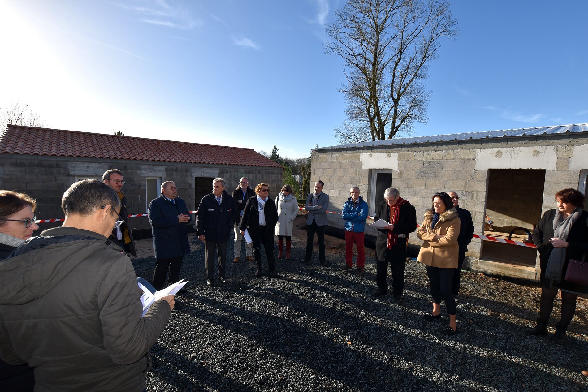 Visite de chantier de logements destinés au maintien à domicile à Moutiers-les-Mauxfaits