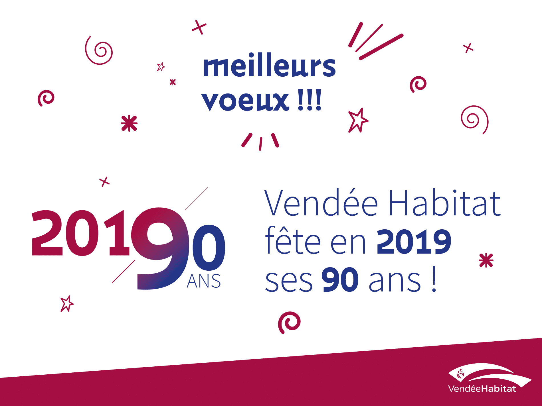 Vendée Habitat vous présente ses meilleurs voeux 2019