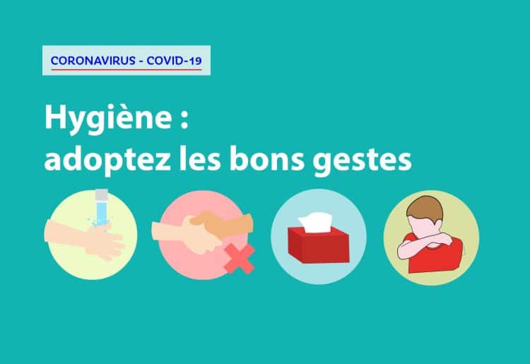 Covid-19 - Mesures d'hygiène et gestes barrièere