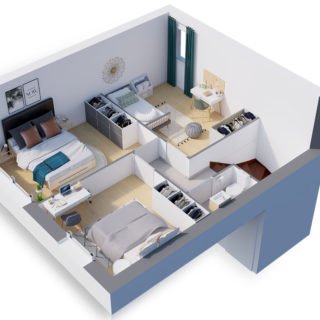 Plan de l'étage 3 chambres