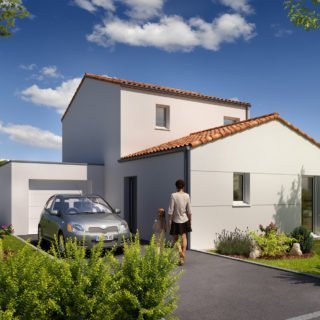 Construction de maison en Vendée - Modèle Agate de Vendée Habitat vue rue