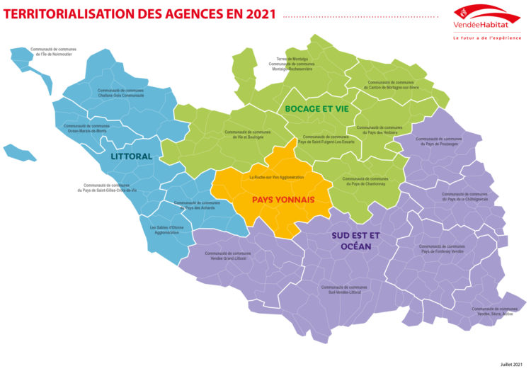 La territorialisation des agences de proximité de Vendée Habitat