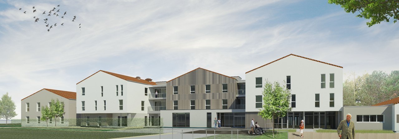 Perspective du projet de nouvel EHPAD à Saint Hilaire de Riez, avec Vendée Habitat