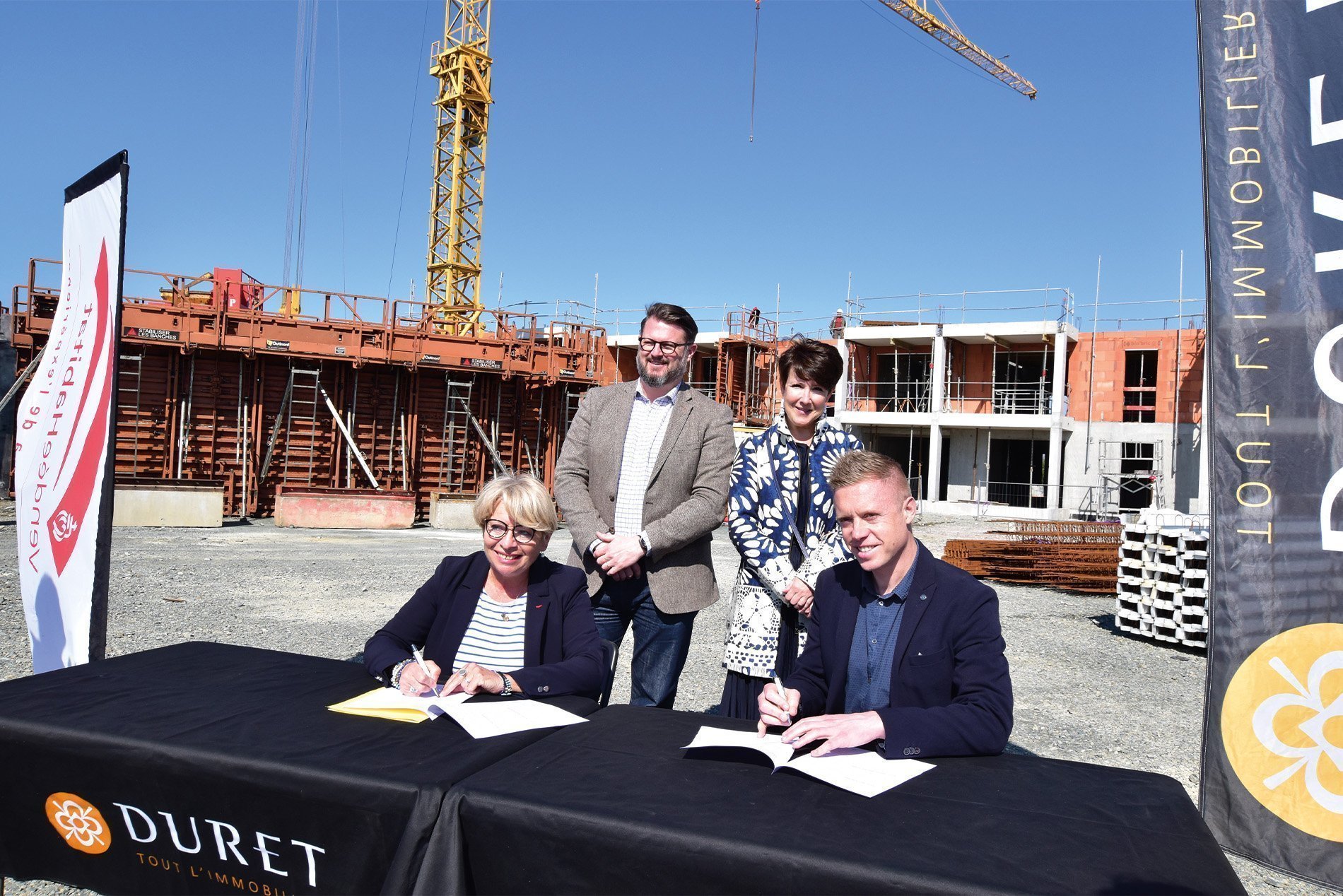 Signature de la convention entre le Groupe Duret et Vendée Habitat aux Herbiers