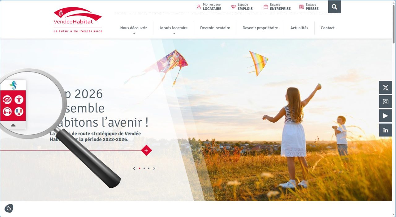 Le site internet de Vendée Habitat devient inclusif avec la solution Lisio web engagé !